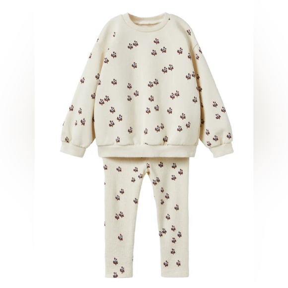 ZARA KIDS FLORAL SWEATSHIRT SET | SIZE: 4-5 years - Picture 1 of 5